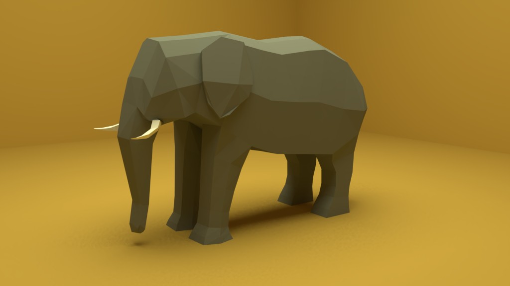 Low Poly Elephant preview image 8